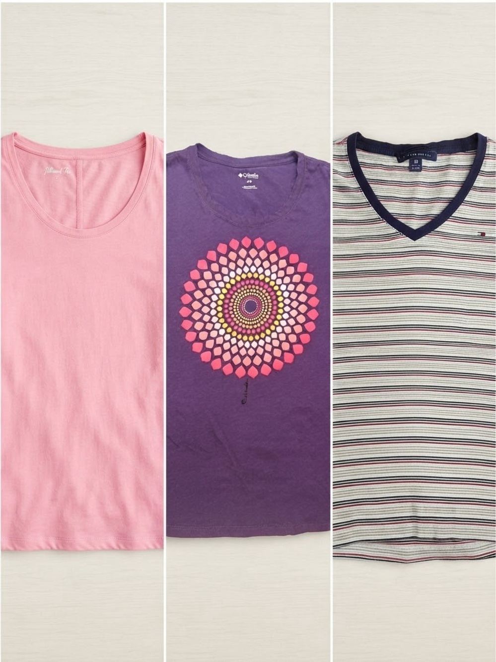 Lot of 3 Women’s Tees Size M - J.Crew, Columbia, Tommy Hilfiger